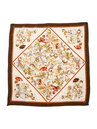 Gucci Silk Floral Print Scarf