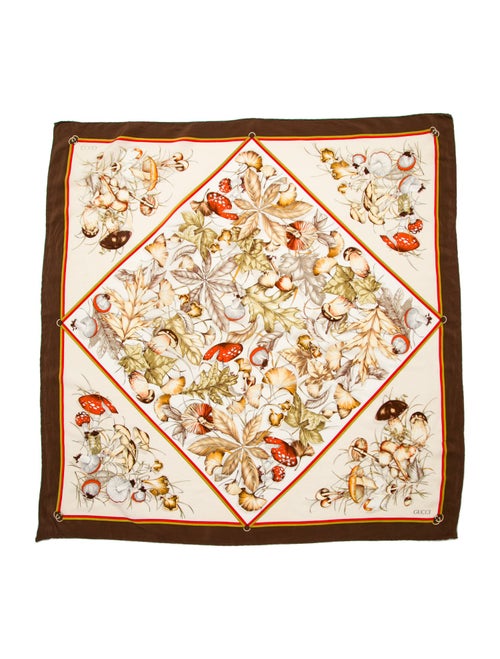 Gucci Silk Floral Print Scarf