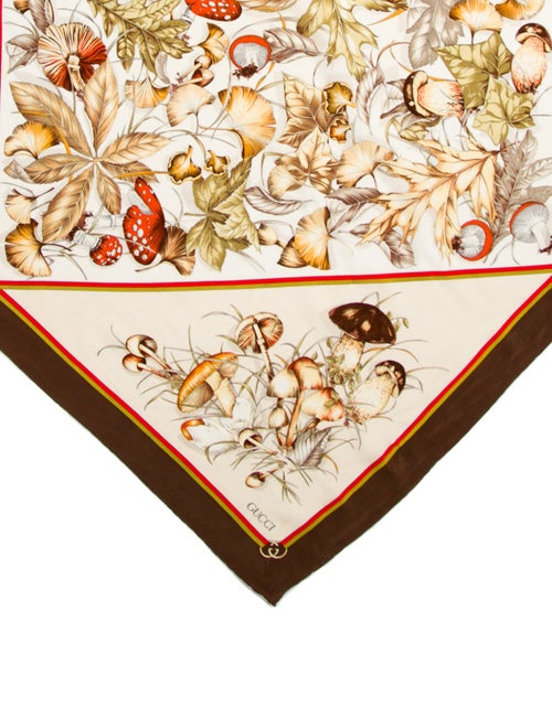Gucci Silk Floral Print Scarf