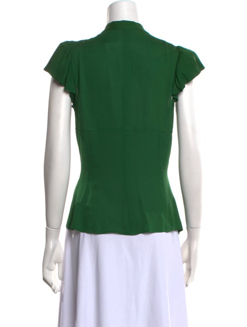 Gucci Silk Tie Neck Button-Up Top