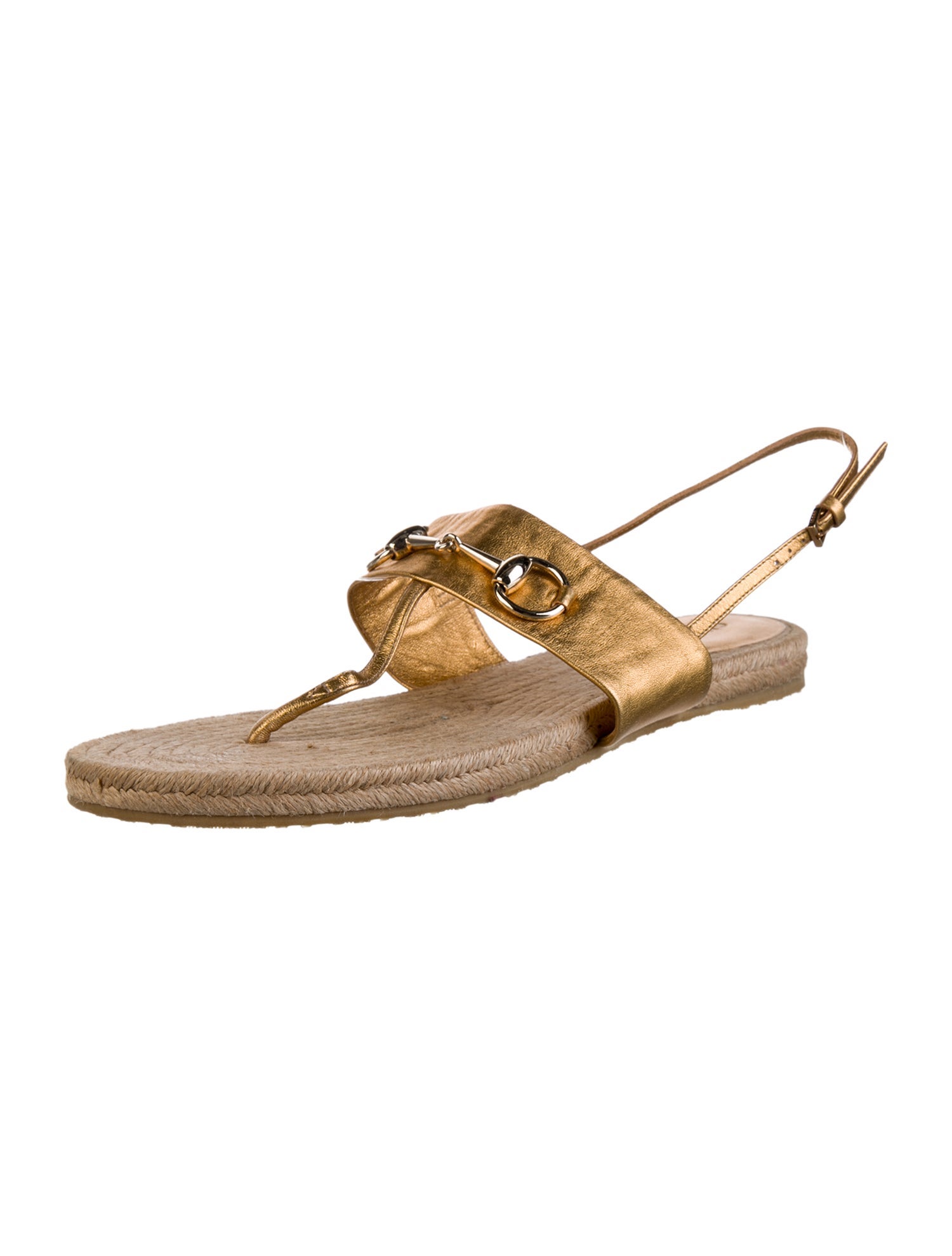 Gucci Horsebit Accent Leather Espadrilles