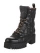 Gucci GG Logo Leather Combat Boots