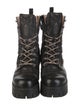 Gucci GG Logo Leather Combat Boots