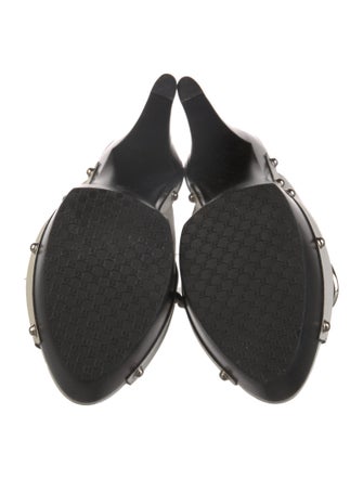 Gucci Hasler Horsebit Accent Leather Slides