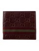 Gucci Web Accent Leather Bifold Wallet
