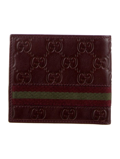 Gucci Web Accent Leather Bifold Wallet