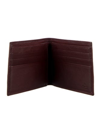 Gucci Web Accent Leather Bifold Wallet