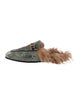 Gucci Horsebit Accent Velvet Mules