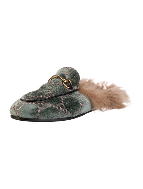 Gucci Horsebit Accent Velvet Mules