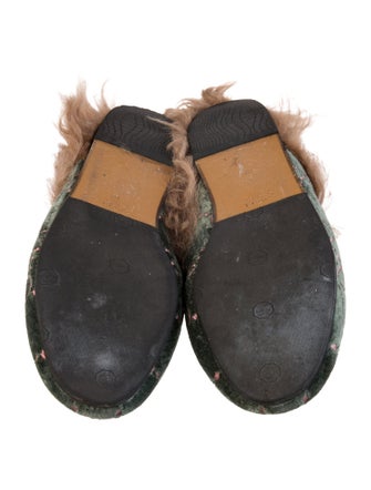 Gucci Horsebit Accent Velvet Mules