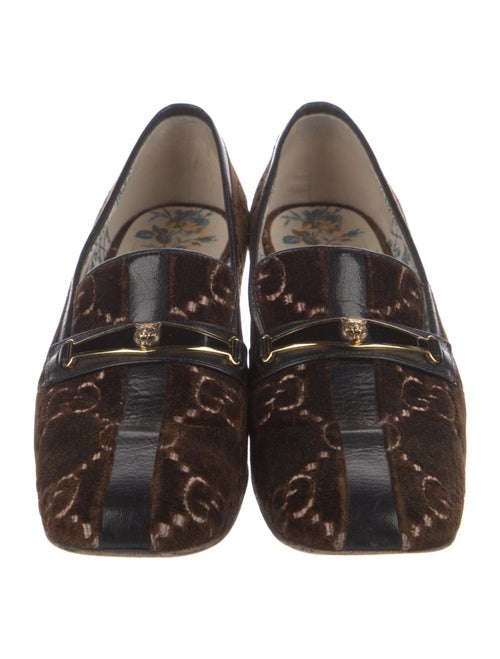 Gucci Sylvie Web Accent Velvet Pumps