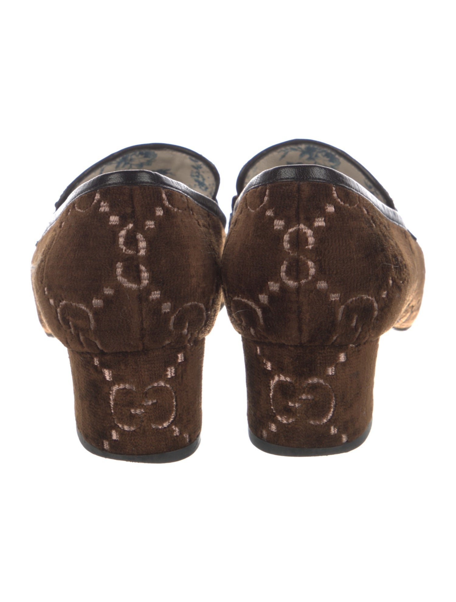 Gucci Sylvie Web Accent Velvet Pumps