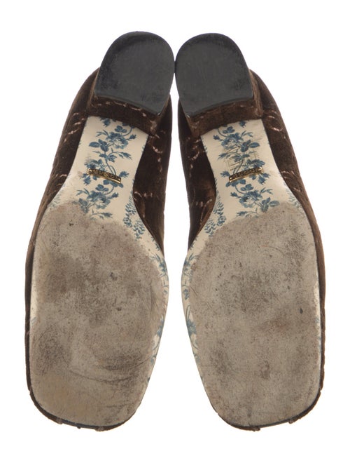 Gucci Sylvie Web Accent Velvet Pumps