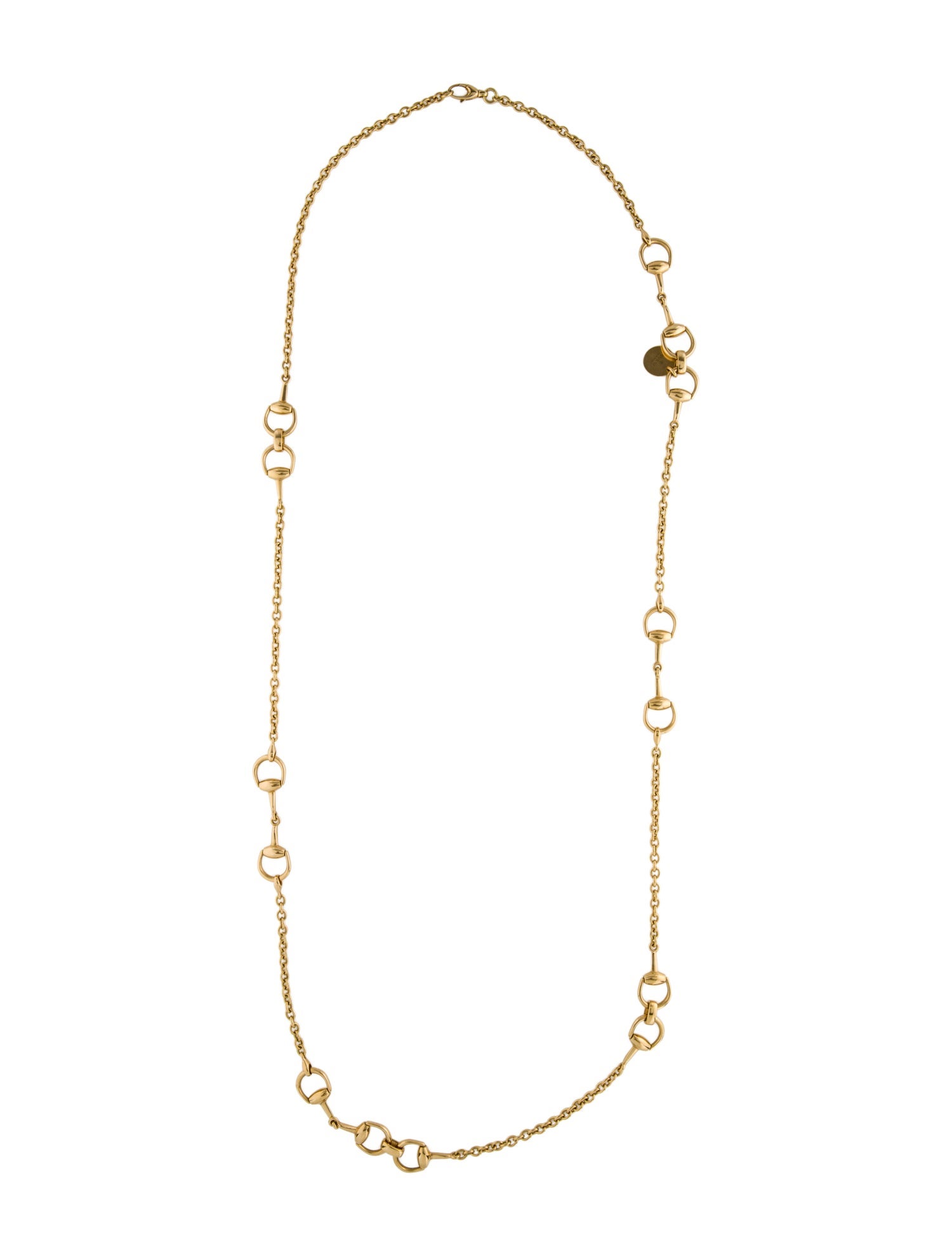 Gucci 18K Horsebit Station Chain Necklace