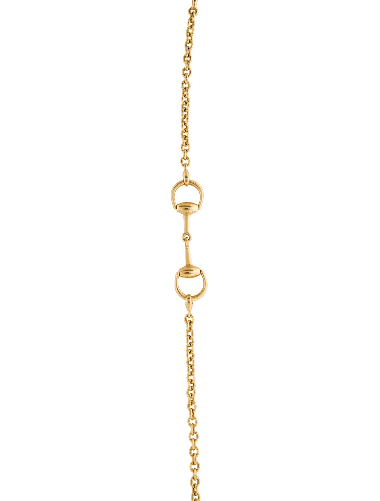 Gucci 18K Horsebit Station Chain Necklace
