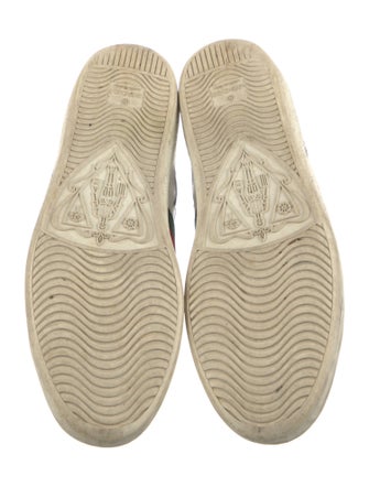 Gucci Web Accent Leather Sneakers
