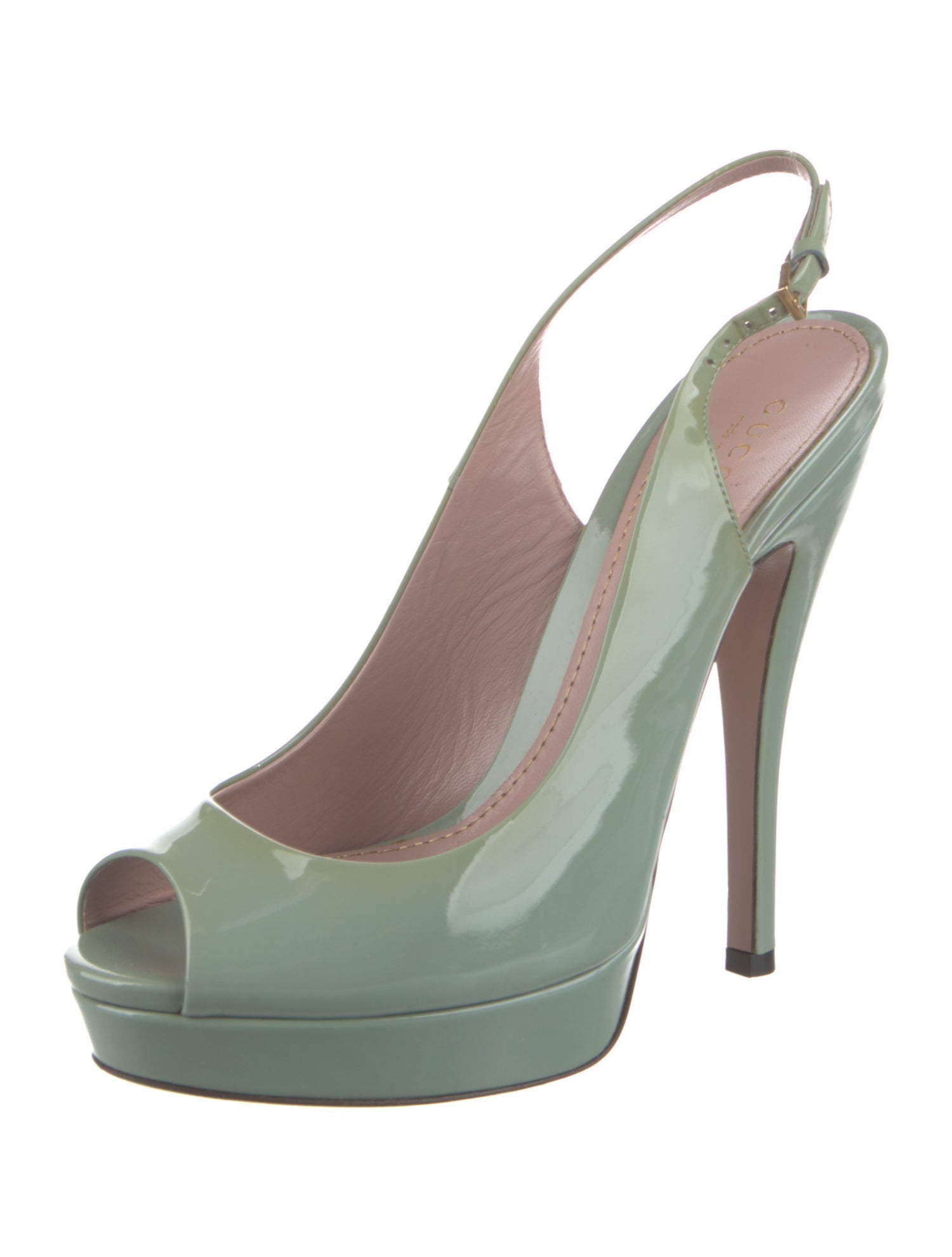 Gucci Patent Leather Slingback Pumps