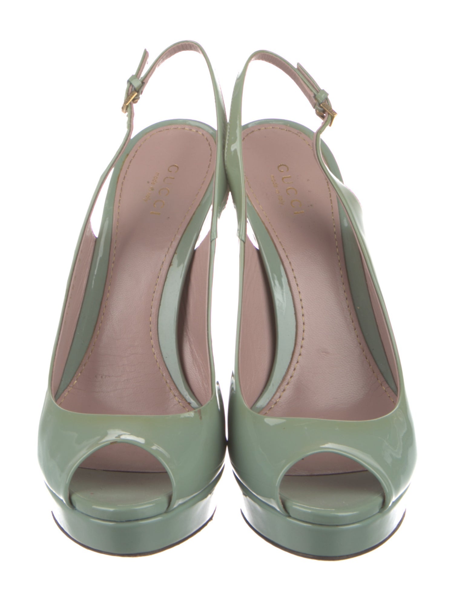 Gucci Patent Leather Slingback Pumps