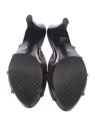 Gucci Horsebit Accent Leather Slides