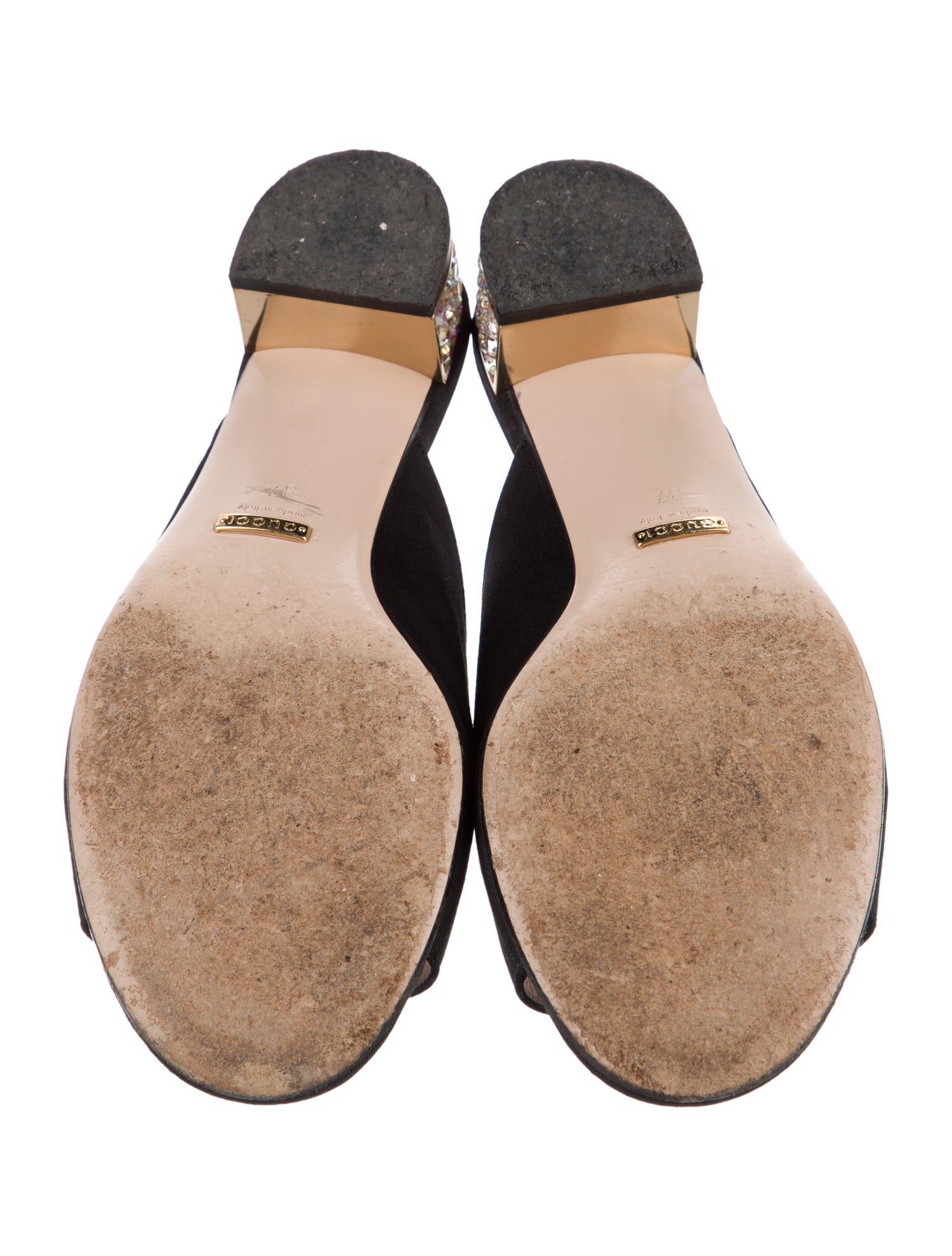 Gucci Crystal Embellishments Slides