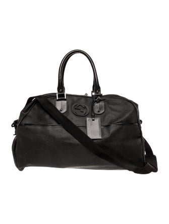 Gucci Interlocking G Saffiano Leather Weekender Bag