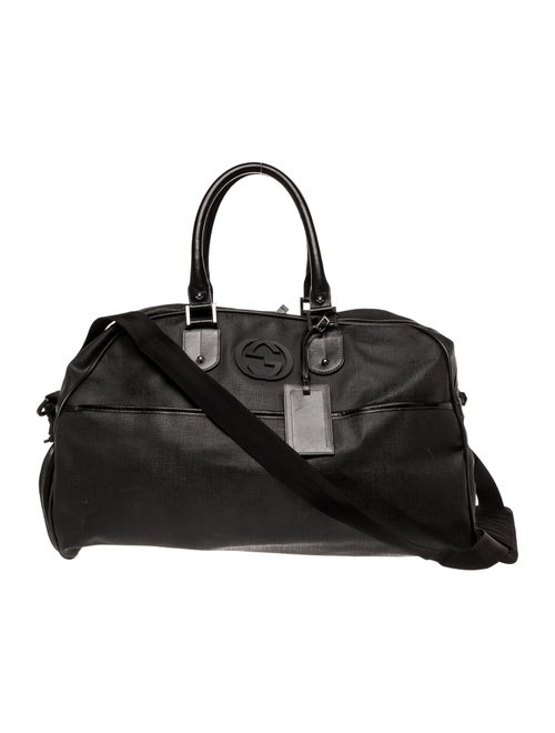 Gucci Interlocking G Saffiano Leather Weekender Bag