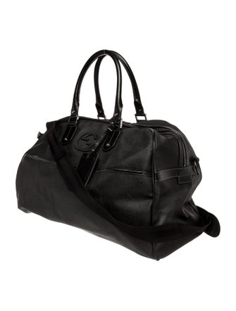 Gucci Interlocking G Saffiano Leather Weekender Bag