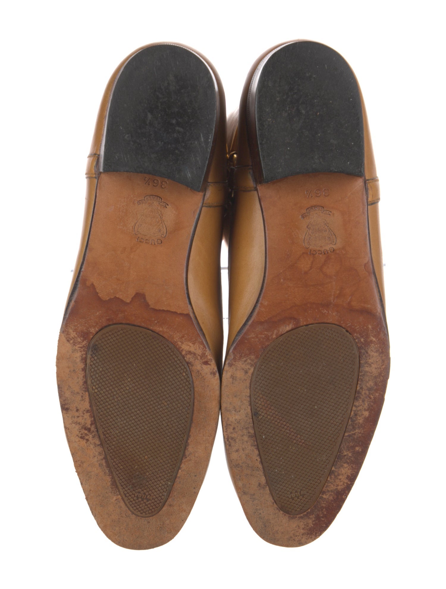 Gucci Chain-Link Accent Leather Riding Boots