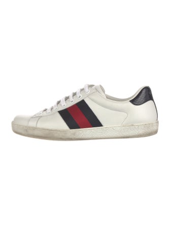 Gucci Sylvie Web Accent Leather Sneakers