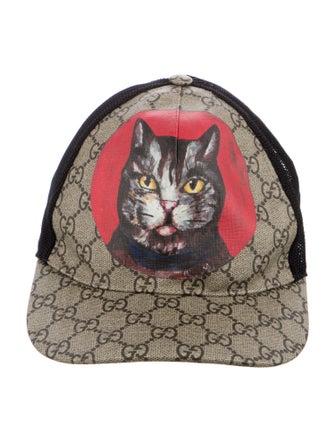 Gucci Brown Pattern Printed GG Supreme Baseball Cap