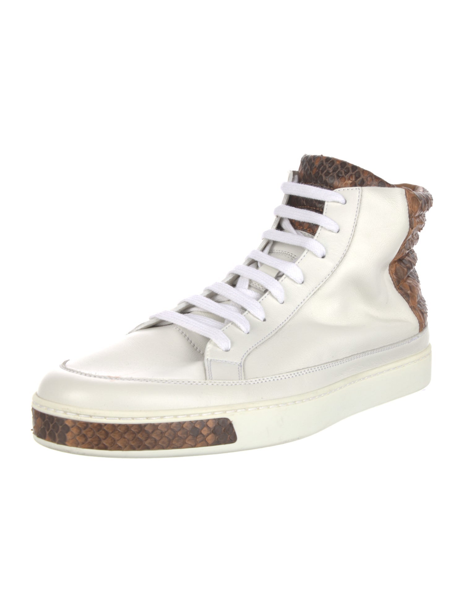 Gucci Leather Animal Print Sneakers