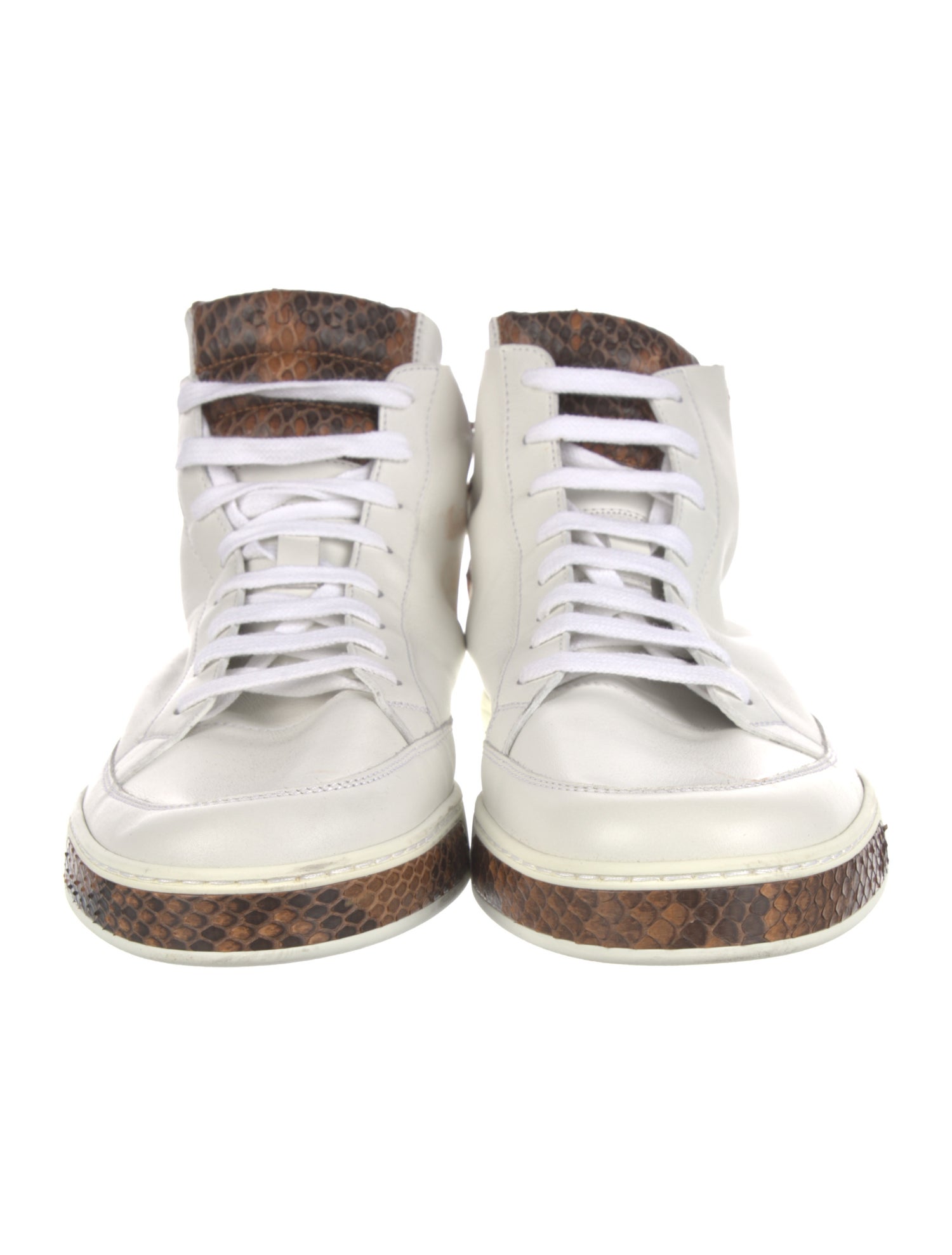 Gucci Leather Animal Print Sneakers