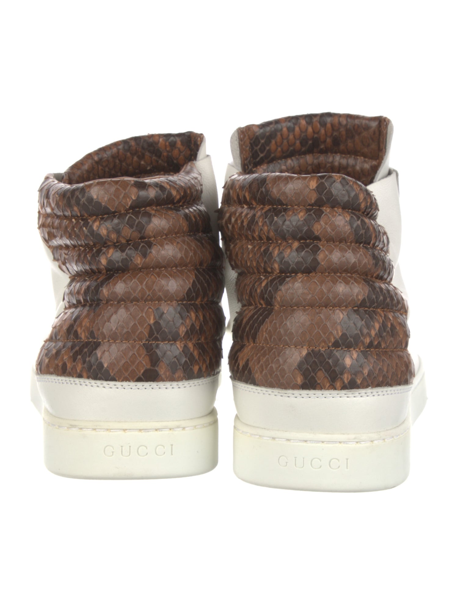 Gucci Leather Animal Print Sneakers