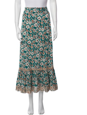 Gucci Floral Print Midi Length Skirt