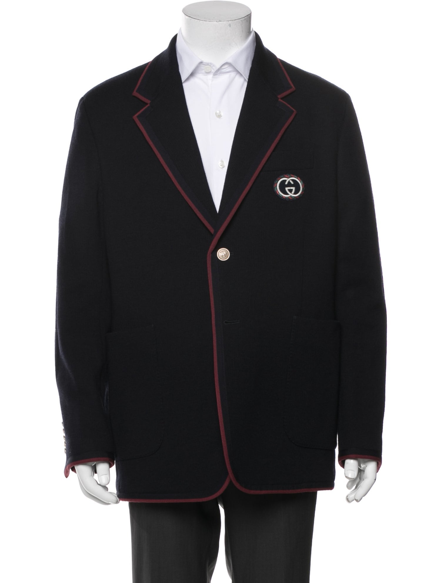 Gucci Web Accent Wool Blazer