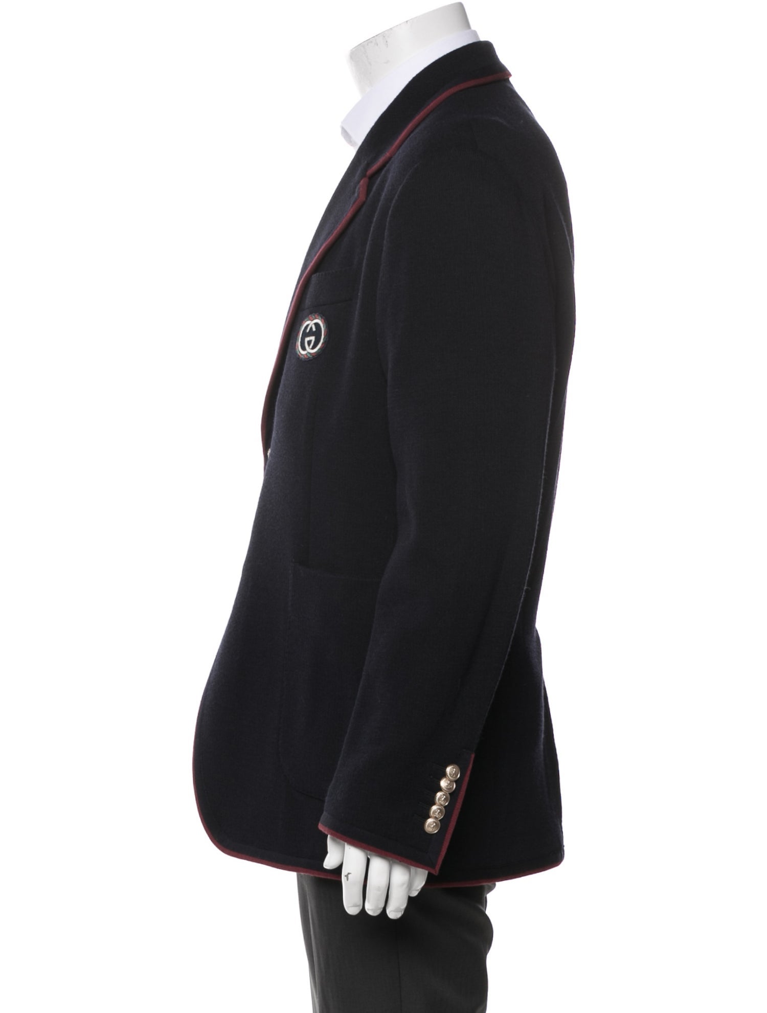 Gucci Web Accent Wool Blazer