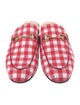 Gucci Horsebit Accent Plaid Print Mules