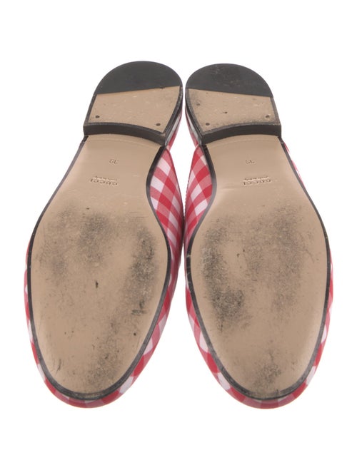 Gucci Horsebit Accent Plaid Print Mules