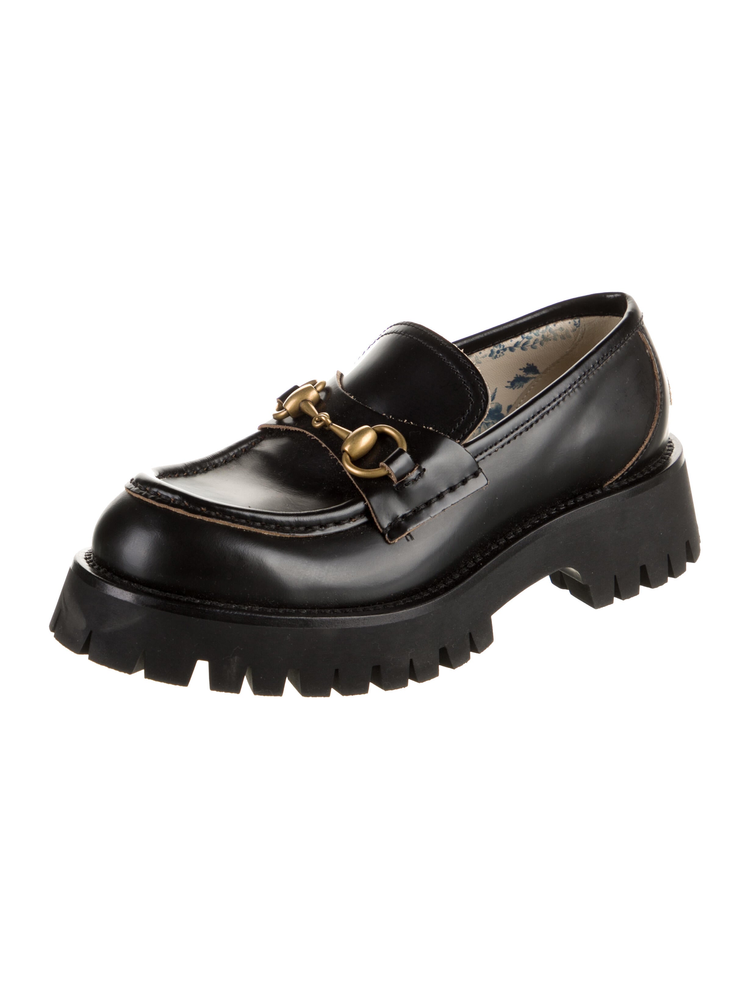 Gucci Horsebit Accent Leather Loafers