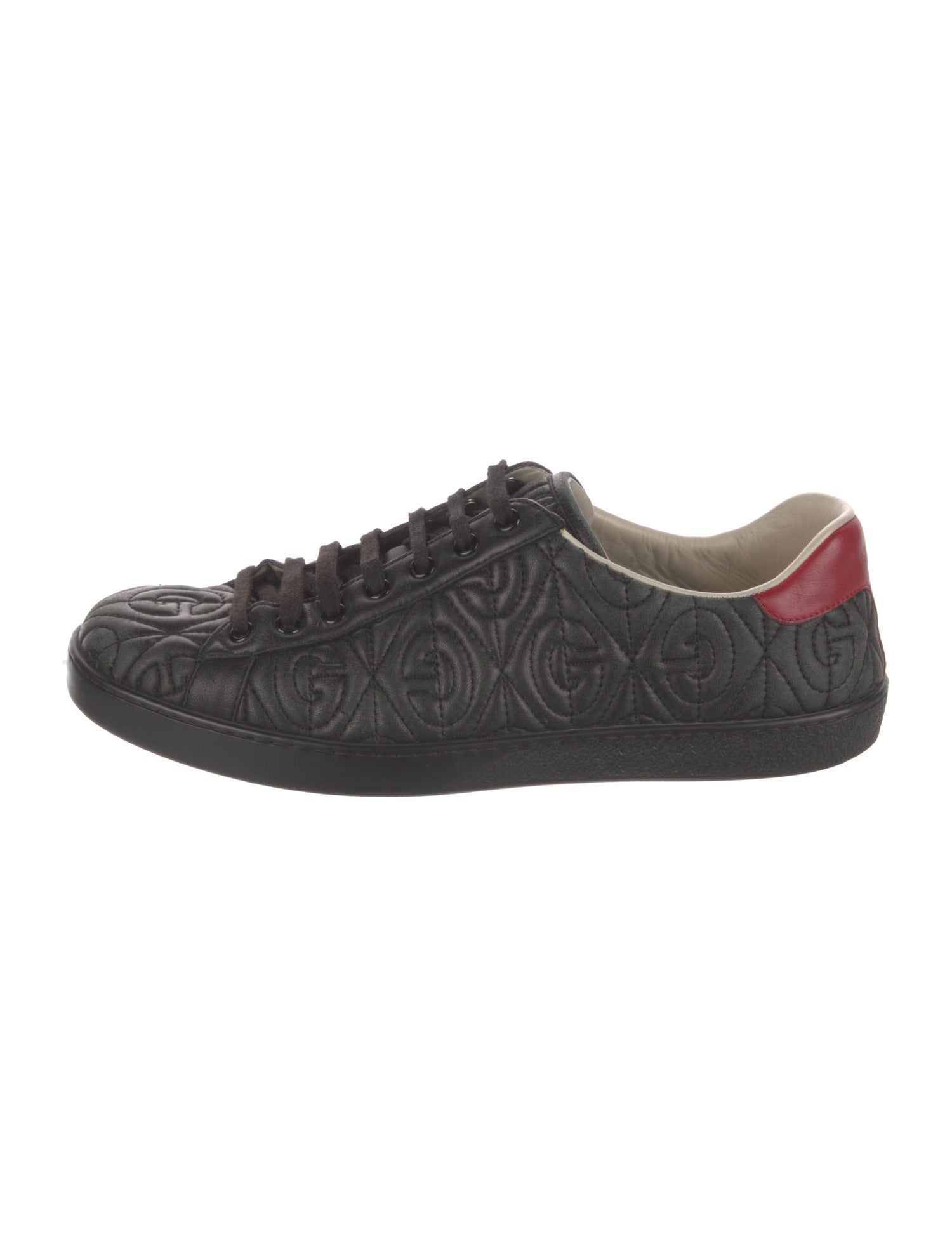 Gucci Quilted Pattern Leather Sneakers