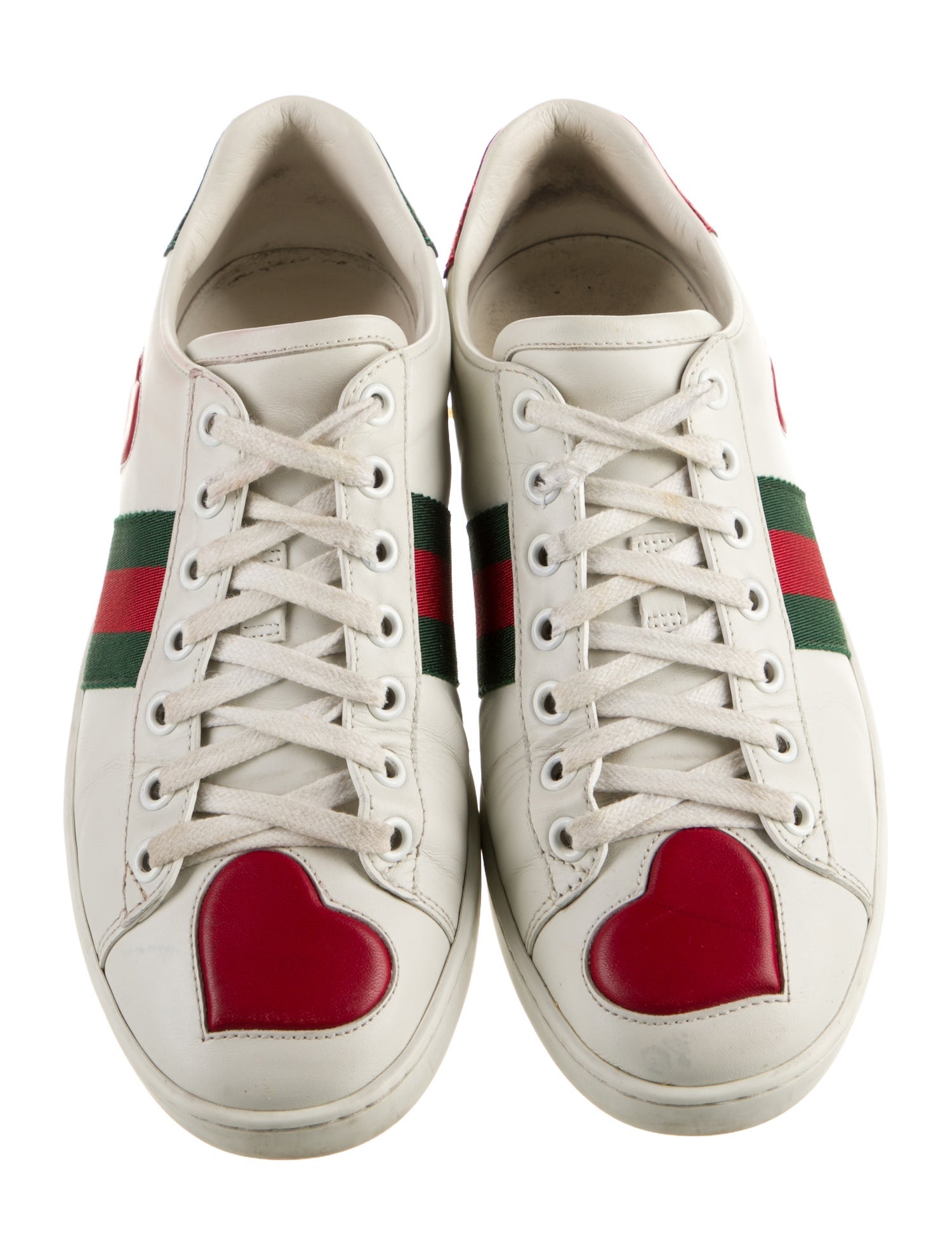 Gucci Web Accent Leather Sneakers