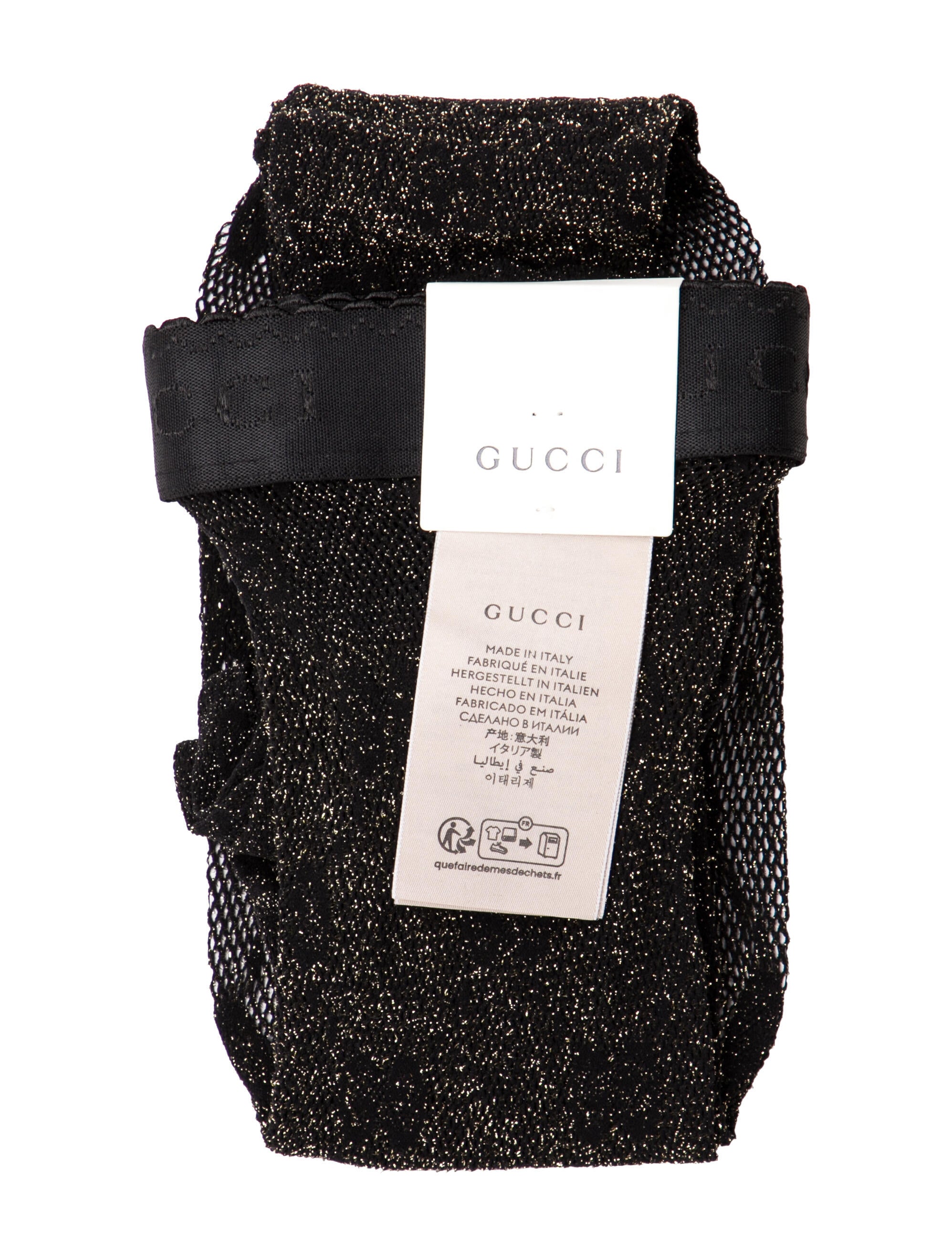 Gucci GG Logo Fishnet Hosiery w/Tags
