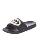 Gucci Interlocking G Logo Leather Slides
