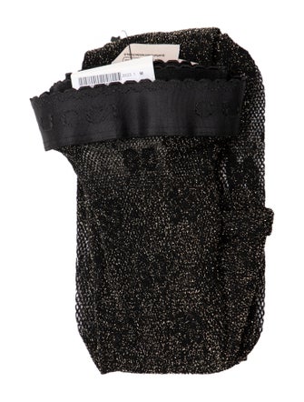 Gucci Glittle GG Logo Fishnet Tights