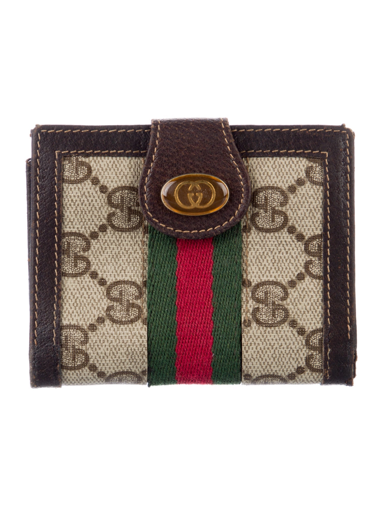 Gucci Vintage GG Plus GG Supreme Compact Wallet