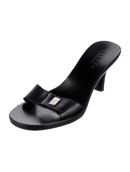 Gucci Late 1990's - Early 2000's Leather Slides