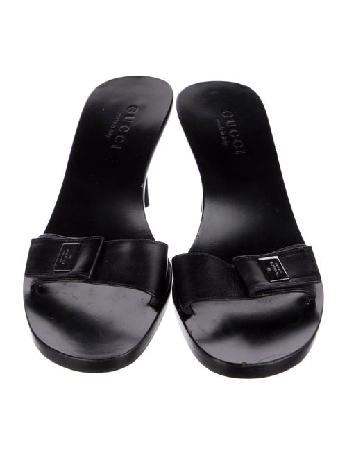 Gucci Late 1990's - Early 2000's Leather Slides