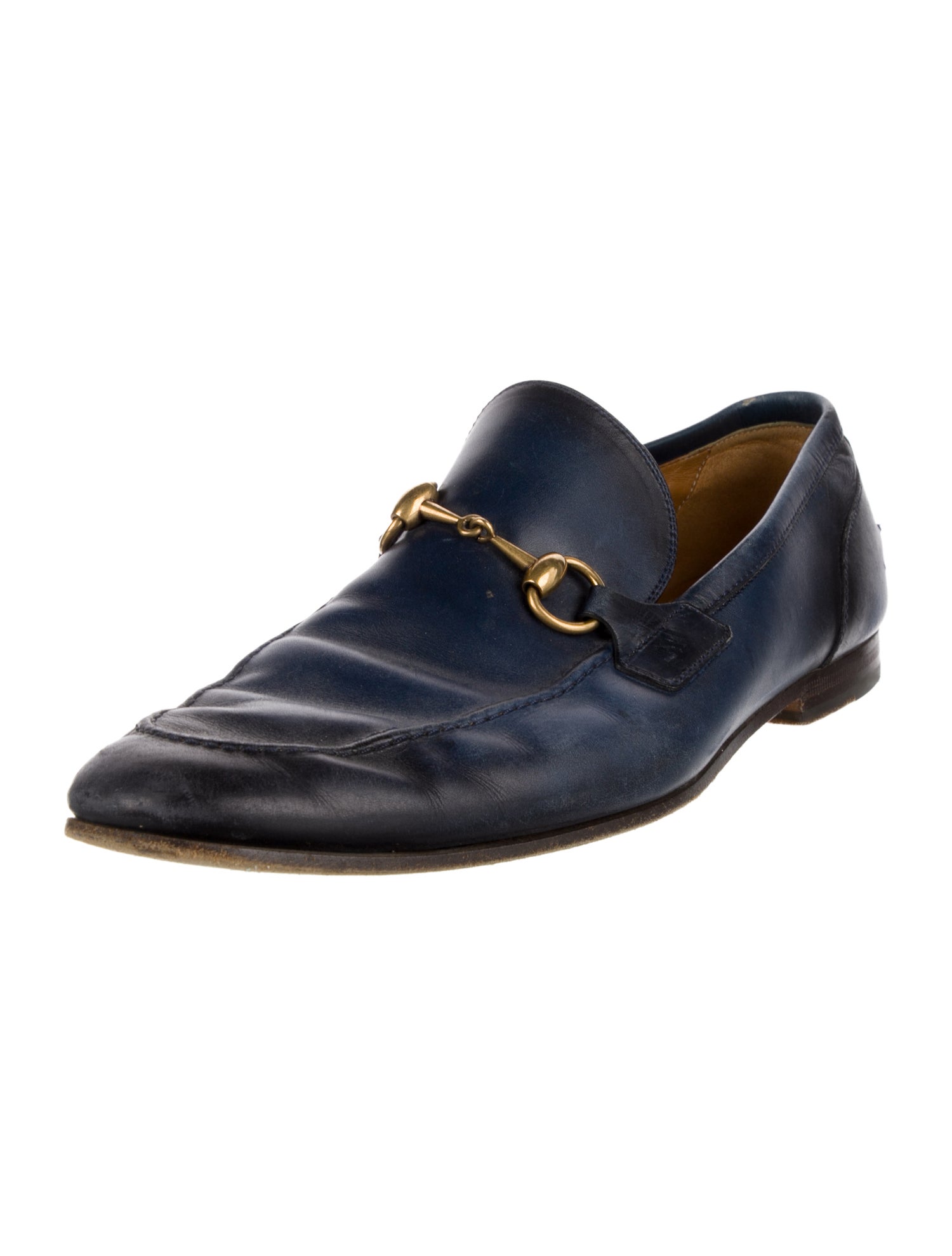 Gucci Horsebit Accent Leather Dress Loafers