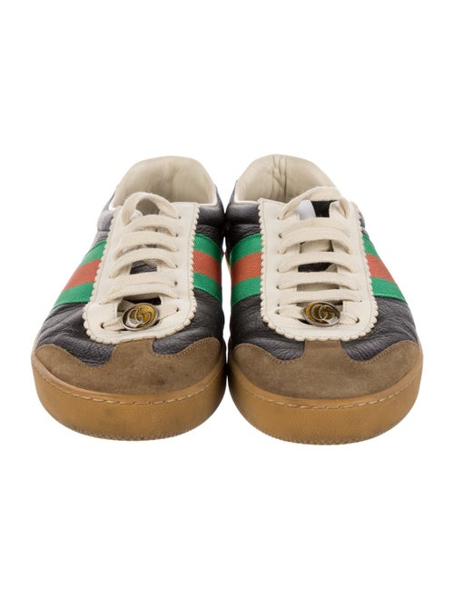 Gucci Web Accent Leather Sneakers