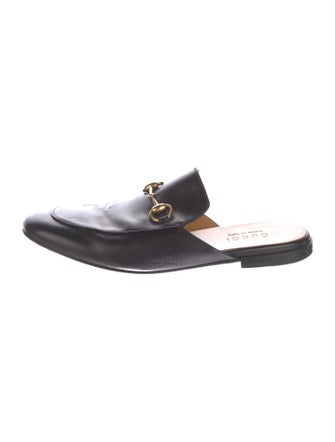 Gucci Horsebit Accent Leather Slippers